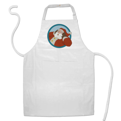 Motiv: Schürze - Weihnachtsmann - bestimme auf Wunsch Details wie Produkt, Grösse, Farbe und Position selbst ! Motiv: Schürze - Weihnachtsmann