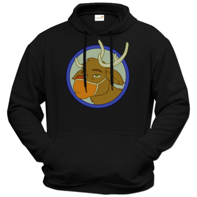 Motiv: Hoodie Premium FAIR WEAR - Rentier mit Maske - bestimme auf Wunsch Details wie Produkt, Grösse, Farbe und Position selbst ! Motiv: Hoodie Premium FAIR WEAR - Rentier mit Maske