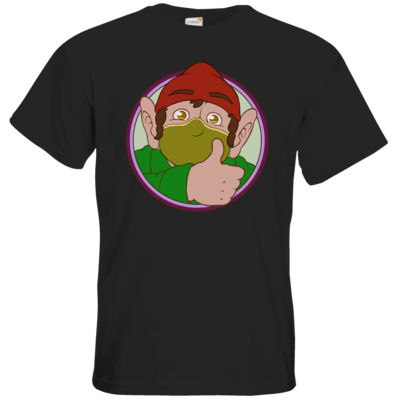 Motiv: T-Shirt Premium FAIR WEAR - Frodo mit Maske - bestimme auf Wunsch Details wie Produkt, Grösse, Farbe und Position selbst ! Motiv: T-Shirt Premium FAIR WEAR - Frodo mit Maske