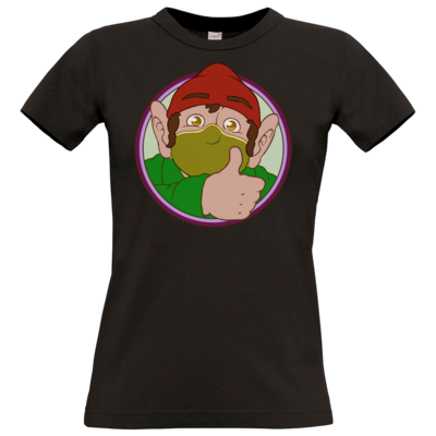 Motiv: T-Shirt Damen Premium FAIR WEAR - Frodo mit Maske - bestimme auf Wunsch Details wie Produkt, Grösse, Farbe und Position selbst ! Motiv: T-Shirt Damen Premium FAIR WEAR - Frodo mit Maske