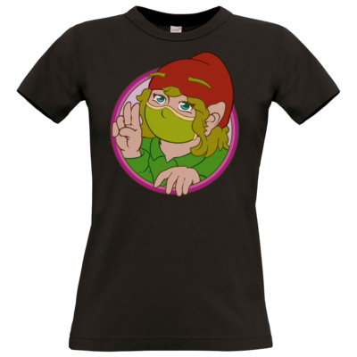 Motiv: T-Shirt Damen Premium FAIR WEAR - Esmeralda mit Maske - bestimme auf Wunsch Details wie Produkt, Grösse, Farbe und Position selbst ! Motiv: T-Shirt Damen Premium FAIR WEAR - Esmeralda mit Maske