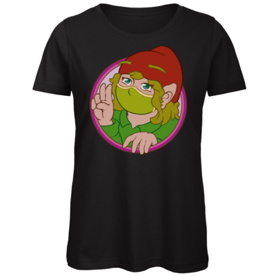 Motiv: Organic Lady T-Shirt - Esmeralda mit Maske - bestimme auf Wunsch Details wie Produkt, Grösse, Farbe und Position selbst ! Motiv: Organic Lady T-Shirt - Esmeralda mit Maske