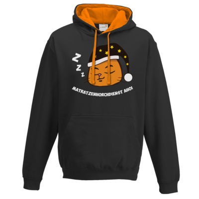 Motiv: Two-Tone Hoodie - Matratzenhorchdienst - bestimme auf Wunsch Details wie Produkt, Grösse, Farbe und Position selbst ! Motiv: Two-Tone Hoodie - Matratzenhorchdienst