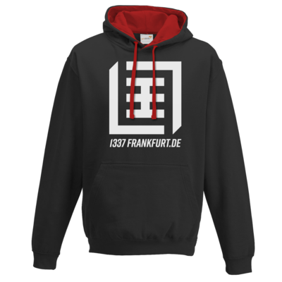 Motiv: Two-Tone Hoodie - Logo b/w - bestimme auf Wunsch Details wie Produkt, Grösse, Farbe und Position selbst ! Motiv: Two-Tone Hoodie - Logo b/w