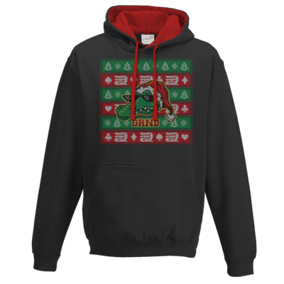 Motiv: Two-Tone Hoodie - Ugly XMas - bestimme auf Wunsch Details wie Produkt, Grösse, Farbe und Position selbst ! Motiv: Two-Tone Hoodie - Ugly XMas