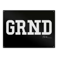 Motiv: Metallschild - GRND - bestimme auf Wunsch Details wie Produkt, Grösse, Farbe und Position selbst ! Motiv: Metallschild - GRND