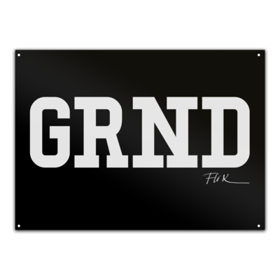 Motiv: Metallschild - GRND - bestimme auf Wunsch Details wie Produkt, Grösse, Farbe und Position selbst ! Motiv: Metallschild - GRND