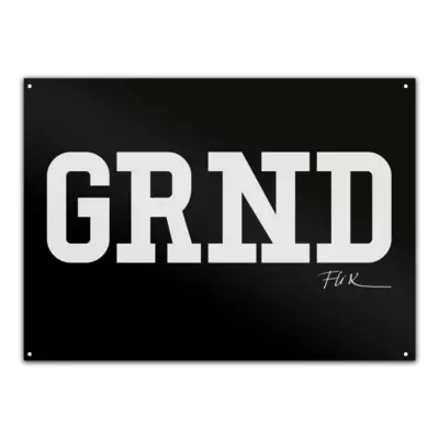 Motiv: Metallschild - GRND - bestimme auf Wunsch Details wie Produkt, Grösse, Farbe und Position selbst ! Motiv: Metallschild - GRND