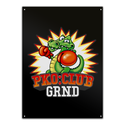 Motiv: Metallschild - PKO Club - bestimme auf Wunsch Details wie Produkt, Grösse, Farbe und Position selbst ! Motiv: Metallschild - PKO Club