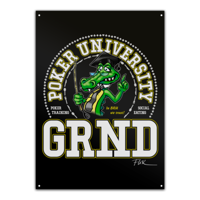 Motiv: Metallschild - Kroko University - bestimme auf Wunsch Details wie Produkt, Grösse, Farbe und Position selbst ! Motiv: Metallschild - Kroko University