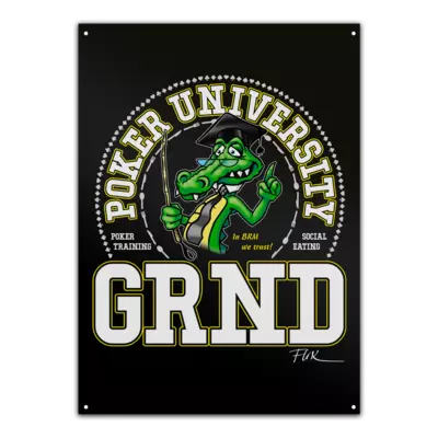 Motiv: Metallschild - Kroko University - bestimme auf Wunsch Details wie Produkt, Grösse, Farbe und Position selbst ! Motiv: Metallschild - Kroko University
