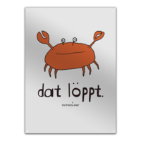 Motiv: Metallschild - dat löppt. orange - bestimme auf Wunsch Details wie Produkt, Grösse, Farbe und Position selbst ! Motiv: Metallschild - dat löppt. orange
