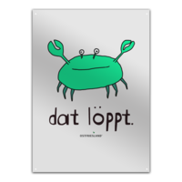 Motiv: Metallschild - dat löppt. gruen - bestimme auf Wunsch Details wie Produkt, Grösse, Farbe und Position selbst ! Motiv: Metallschild - dat löppt. gruen