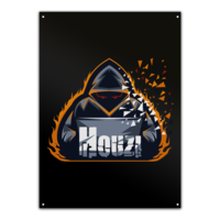 Motiv: Metallschild - houzi_logo - bestimme auf Wunsch Details wie Produkt, Grösse, Farbe und Position selbst ! Motiv: Metallschild - houzi_logo