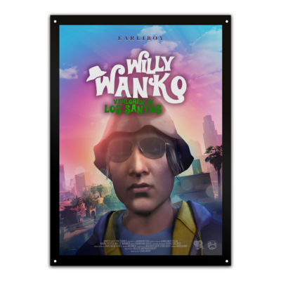 Motiv: Metallschild - Willy Wanko - bestimme auf Wunsch Details wie Produkt, Grösse, Farbe und Position selbst ! Motiv: Metallschild - Willy Wanko