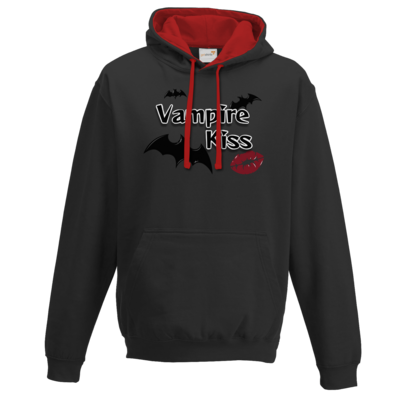 Motiv: Two-Tone Hoodie - Vampire Kiss - bestimme auf Wunsch Details wie Produkt, Grösse, Farbe und Position selbst ! Motiv: Two-Tone Hoodie - Vampire Kiss