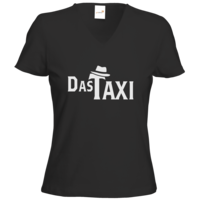 Motiv: T-Shirt Damen V-Neck Classic - Das Taxi - bestimme auf Wunsch Details wie Produkt, Grösse, Farbe und Position selbst ! Motiv: T-Shirt Damen V-Neck Classic - Das Taxi
