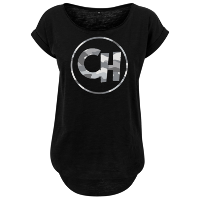 Motiv: Ladies Long Slub Tee - Cheetah Camouflage Logo - bestimme auf Wunsch Details wie Produkt, Grösse, Farbe und Position selbst ! Motiv: Ladies Long Slub Tee - Cheetah Camouflage Logo