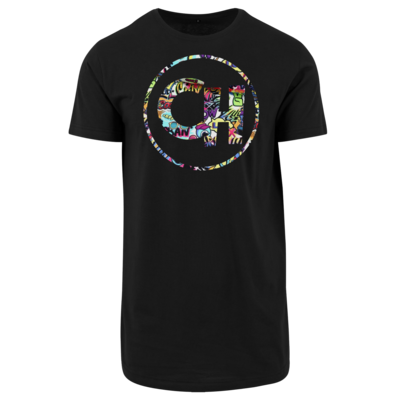Motiv: Shaped Long Tee - Cheetah Graffiti Logo - bestimme auf Wunsch Details wie Produkt, Grösse, Farbe und Position selbst ! Motiv: Shaped Long Tee - Cheetah Graffiti Logo