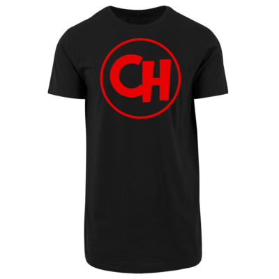 Motiv: Shaped Long Tee - Cheetah Red Logo - bestimme auf Wunsch Details wie Produkt, Grösse, Farbe und Position selbst ! Motiv: Shaped Long Tee - Cheetah Red Logo