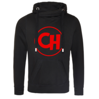 Motiv: Cross Neck Hoodie - Cheetah Red Logo 