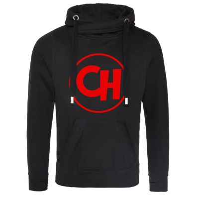 Motiv: Cross Neck Hoodie - Cheetah Red Logo - bestimme auf Wunsch Details wie Produkt, Grösse, Farbe und Position selbst ! Motiv: Cross Neck Hoodie - Cheetah Red Logo