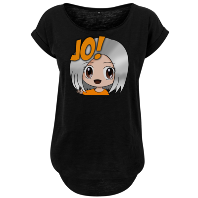 Motiv: Ladies Long Slub Tee - JO - bestimme auf Wunsch Details wie Produkt, Grösse, Farbe und Position selbst ! Motiv: Ladies Long Slub Tee - JO