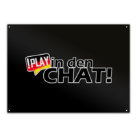 Motiv: Metallschild - !play in den Chat - bestimme auf Wunsch Details wie Produkt, Grösse, Farbe und Position selbst ! Motiv: Metallschild - !play in den Chat
