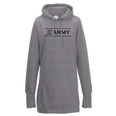 Motiv: Lady Longline Hoodie - X ARMY - bestimme auf Wunsch Details wie Produkt, Grösse, Farbe und Position selbst ! Motiv: Lady Longline Hoodie - X ARMY