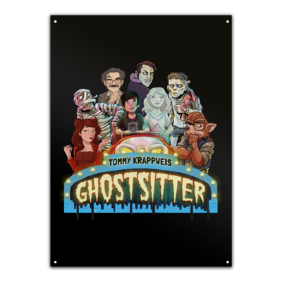 Motiv: Metallschild - Ghostsitter - bestimme auf Wunsch Details wie Produkt, Grösse, Farbe und Position selbst ! Motiv: Metallschild - Ghostsitter