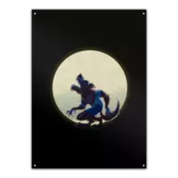 Motiv: Metallschild - Welf - Vollmond - bestimme auf Wunsch Details wie Produkt, Grösse, Farbe und Position selbst ! Motiv: Metallschild - Welf - Vollmond