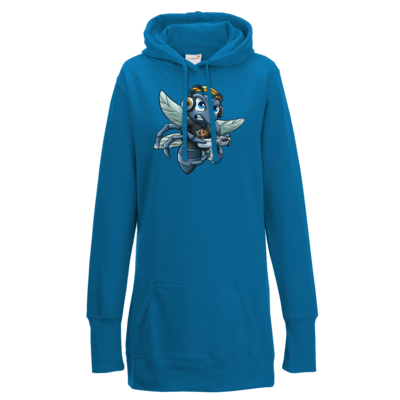 Motiv: Lady Longline Hoodie - Moskito/Logo - bestimme auf Wunsch Details wie Produkt, Grösse, Farbe und Position selbst ! Motiv: Lady Longline Hoodie - Moskito/Logo