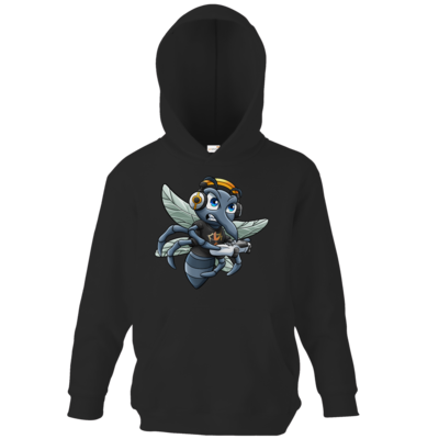 Motiv: Kids Hooded Sweat - Moskito/Logo - bestimme auf Wunsch Details wie Produkt, Grösse, Farbe und Position selbst ! Motiv: Kids Hooded Sweat - Moskito/Logo