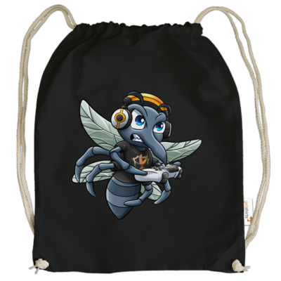 Motiv: Cotton Gymsac - Moskito/Logo - bestimme auf Wunsch Details wie Produkt, Grösse, Farbe und Position selbst ! Motiv: Cotton Gymsac - Moskito/Logo