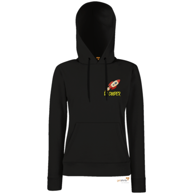 Motiv: Hoodie Damen Classic - Rakete - bestimme auf Wunsch Details wie Produkt, Grösse, Farbe und Position selbst ! Motiv: Hoodie Damen Classic - Rakete