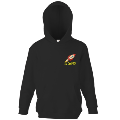 Motiv: Kids Hooded Sweat - Rakete - bestimme auf Wunsch Details wie Produkt, Grösse, Farbe und Position selbst ! Motiv: Kids Hooded Sweat - Rakete