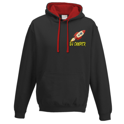 Motiv: Two-Tone Hoodie - Rakete - bestimme auf Wunsch Details wie Produkt, Grösse, Farbe und Position selbst ! Motiv: Two-Tone Hoodie - Rakete