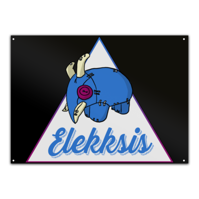 Motiv: Metallschild - Elekksis Logo - bestimme auf Wunsch Details wie Produkt, Grösse, Farbe und Position selbst ! Motiv: Metallschild - Elekksis Logo