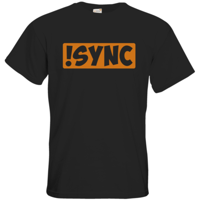 Motiv: T-Shirt Premium FAIR WEAR - !sync orange - bestimme auf Wunsch Details wie Produkt, Grösse, Farbe und Position selbst ! Motiv: T-Shirt Premium FAIR WEAR - !sync orange
