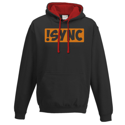 Motiv: Two-Tone Hoodie - !sync orange - bestimme auf Wunsch Details wie Produkt, Grösse, Farbe und Position selbst ! Motiv: Two-Tone Hoodie - !sync orange