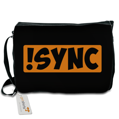 Motiv: Schultertasche - !sync orange - bestimme auf Wunsch Details wie Produkt, Grösse, Farbe und Position selbst ! Motiv: Schultertasche - !sync orange