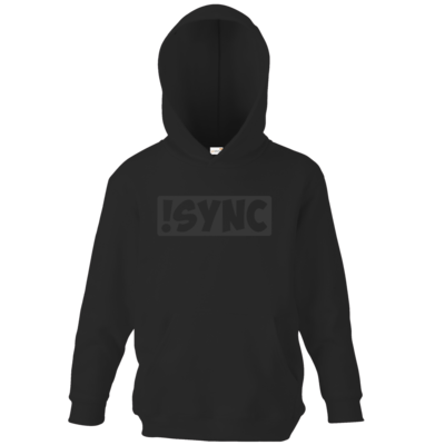Motiv: Kids Hooded Sweat - !sync grey - bestimme auf Wunsch Details wie Produkt, Grösse, Farbe und Position selbst ! Motiv: Kids Hooded Sweat - !sync grey