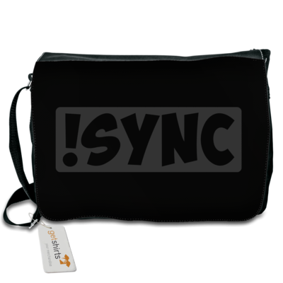 Motiv: Schultertasche - !sync grey - bestimme auf Wunsch Details wie Produkt, Grösse, Farbe und Position selbst ! Motiv: Schultertasche - !sync grey