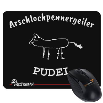 Motiv: Mousepad Textil - Bronkas Pudel - bestimme auf Wunsch Details wie Produkt, Grösse, Farbe und Position selbst ! Motiv: Mousepad Textil - Bronkas Pudel
