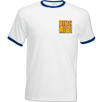 Motiv: T-Shirt Ringer - DiosMio - bestimme auf Wunsch Details wie Produkt, Grösse, Farbe und Position selbst ! Motiv: T-Shirt Ringer - DiosMio