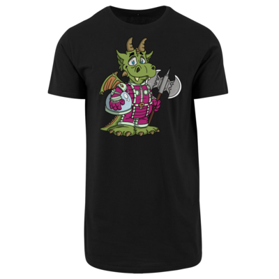 Motiv: Shaped Long Tee - Space-Dragon - bestimme auf Wunsch Details wie Produkt, Grösse, Farbe und Position selbst ! Motiv: Shaped Long Tee - Space-Dragon