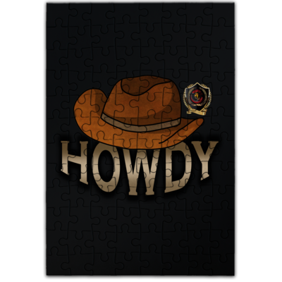 Motiv: Puzzle - Howdy-Hut - bestimme auf Wunsch Details wie Produkt, Grösse, Farbe und Position selbst ! Motiv: Puzzle - Howdy-Hut