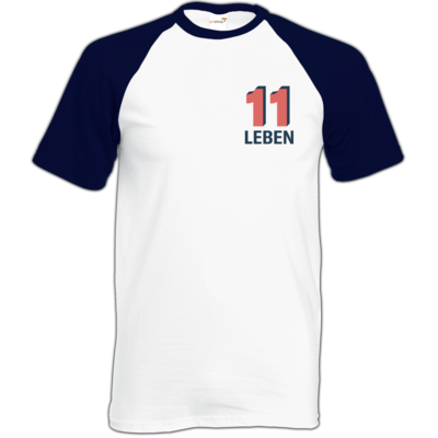 Motiv: Baseball-T FAIR WEAR - Podcast_11 Leben - bestimme auf Wunsch Details wie Produkt, Grösse, Farbe und Position selbst ! Motiv: Baseball-T FAIR WEAR - Podcast_11 Leben