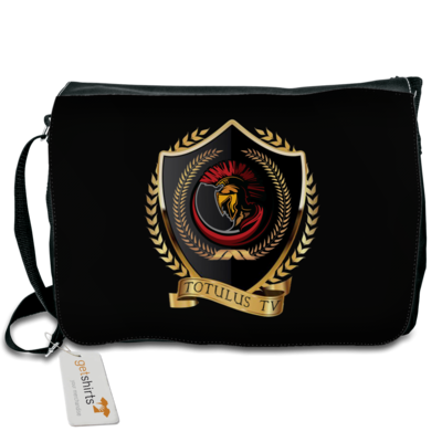 Motiv: Schultertasche - Totulus_tv Logo - bestimme auf Wunsch Details wie Produkt, Grösse, Farbe und Position selbst ! Motiv: Schultertasche - Totulus_tv Logo