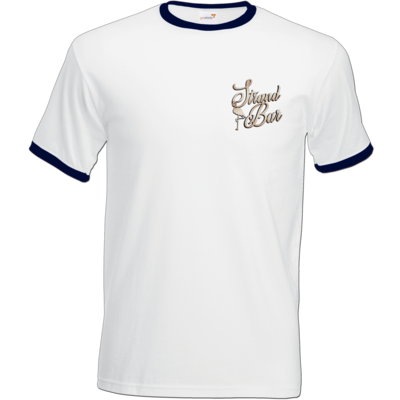 Motiv: T-Shirt Ringer - Strandbar - bestimme auf Wunsch Details wie Produkt, Grösse, Farbe und Position selbst ! Motiv: T-Shirt Ringer - Strandbar